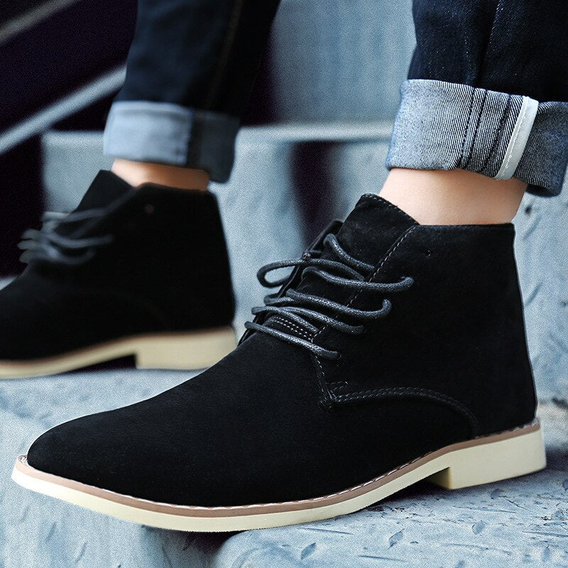 Suede Leather Ankle Boots