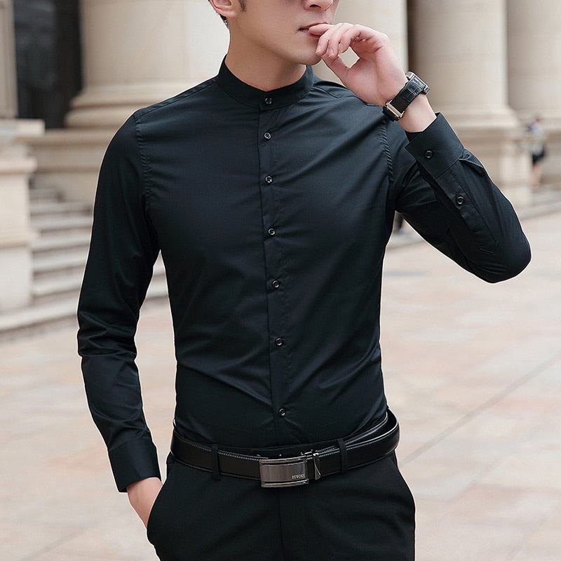 Stand Collar Casual Shirts
