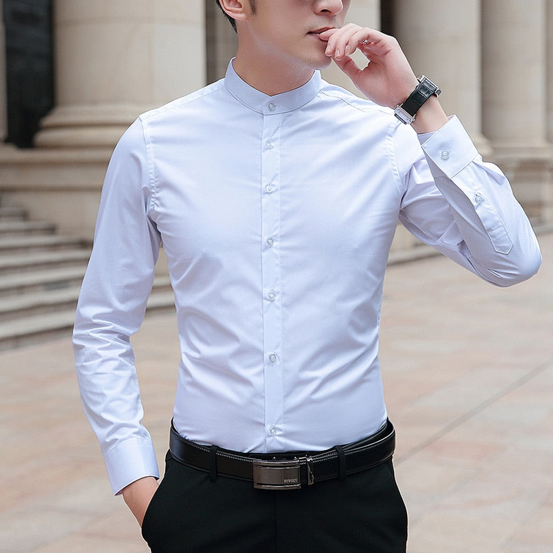 Stand Collar Casual Shirts