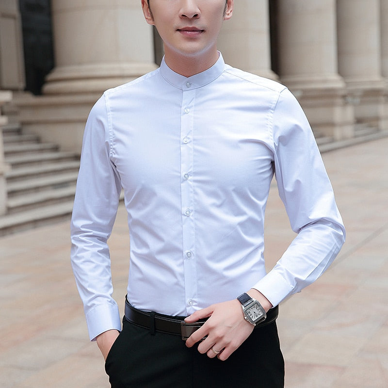 Stand Collar Casual Shirts