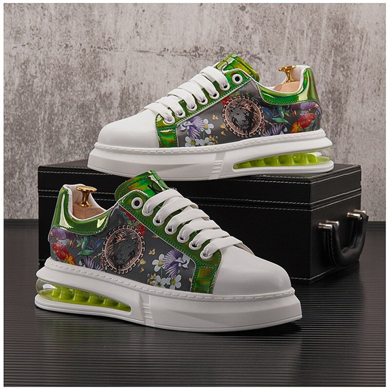 Mixed Color Print Sneakers