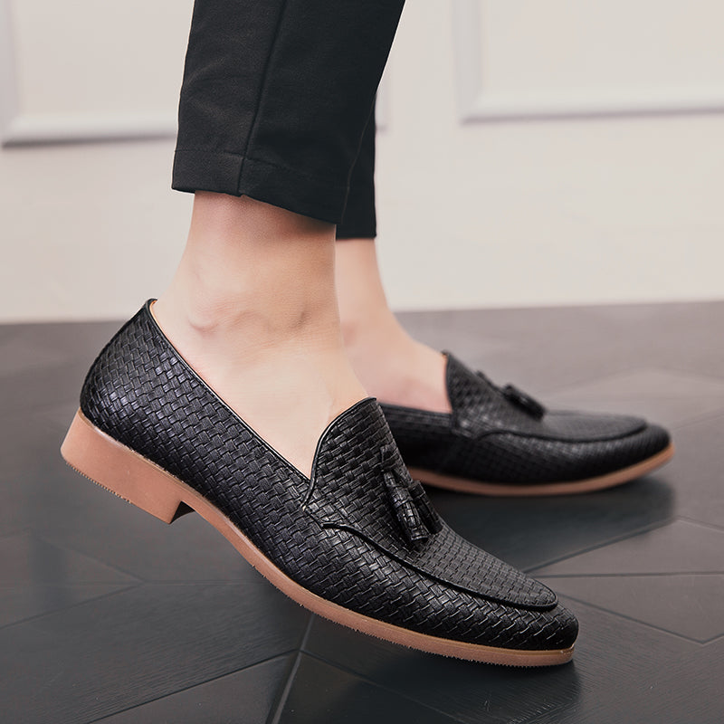 Leather Loafers Men Shoes Breathable Formal Shoes