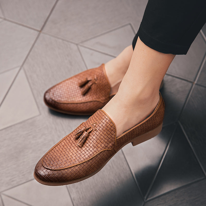 Leather Loafers Men Shoes Breathable Formal Shoes