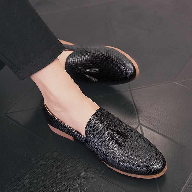 Leather Loafers Men Shoes Breathable Formal Shoes