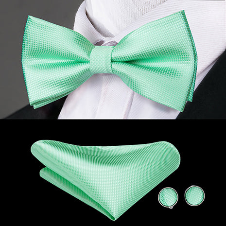 Butterfly Pre-Tied Bow Tie with Pocket Square & Cufflinks