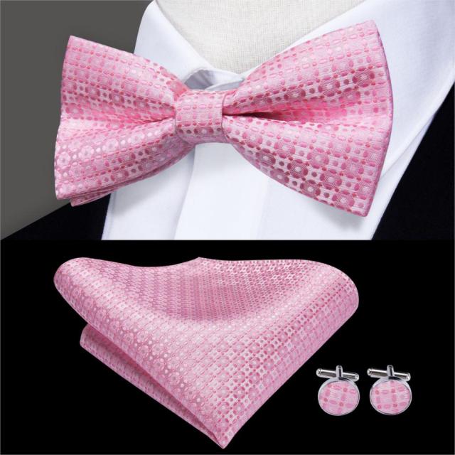 Butterfly Pre-Tied Bow Tie with Pocket Square & Cufflinks
