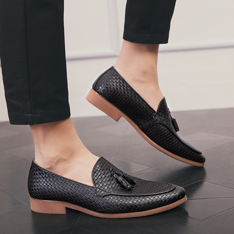 Leather Loafers Men Shoes Breathable Formal Shoes