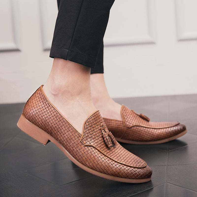 Leather Loafers Men Shoes Breathable Formal Shoes