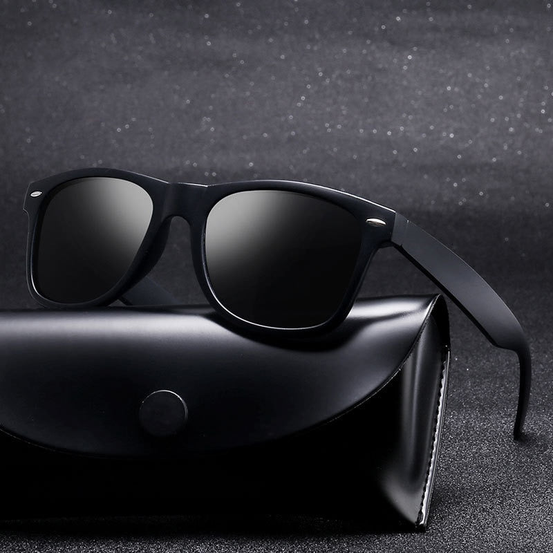 Polarized Men Brand Design Square Sunglasses