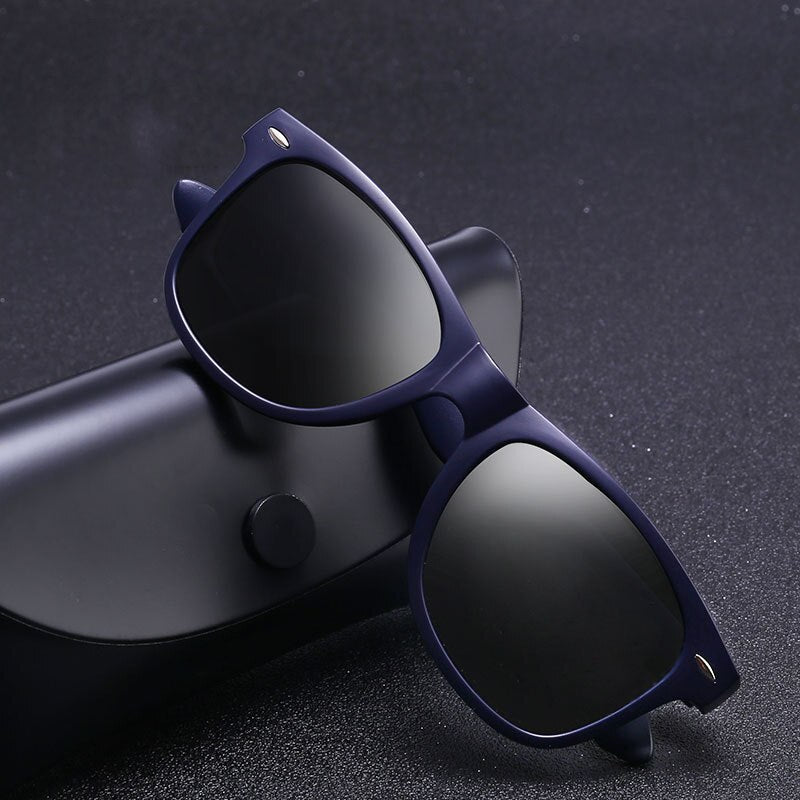 Polarized Men Brand Design Square Sunglasses