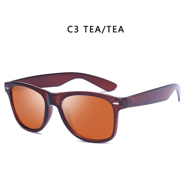 Polarized Men Brand Design Square Sunglasses