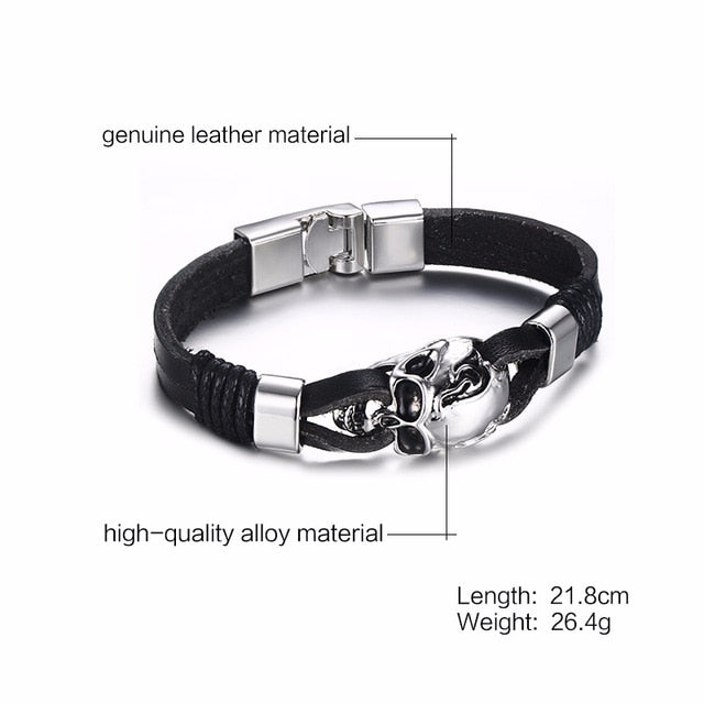 Rudder Charm Multi-layer Leather Rope Bracelets Bangles