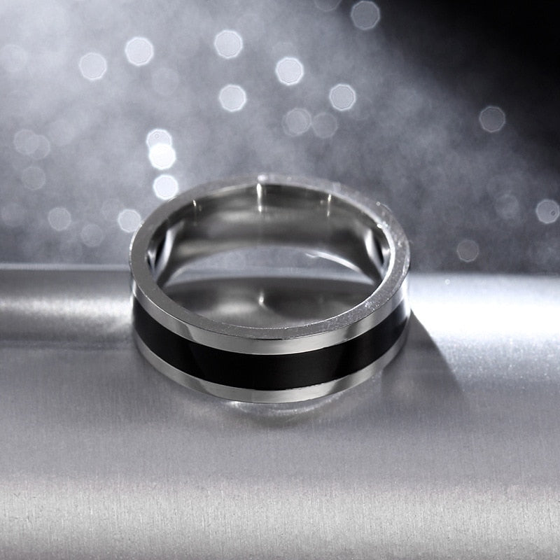 Black Stripe Rings | TOXYNO