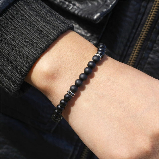 3Pc/Sets Micro Pave Ball Bar Charms Bracelets Sets