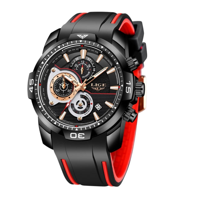 Leather Quartz Clock Male Sport Waterproof Watch