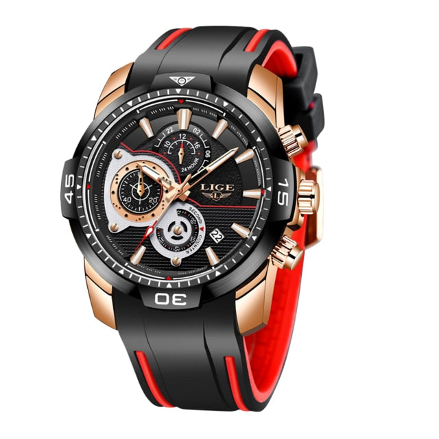 Leather Quartz Clock Male Sport Waterproof Watch