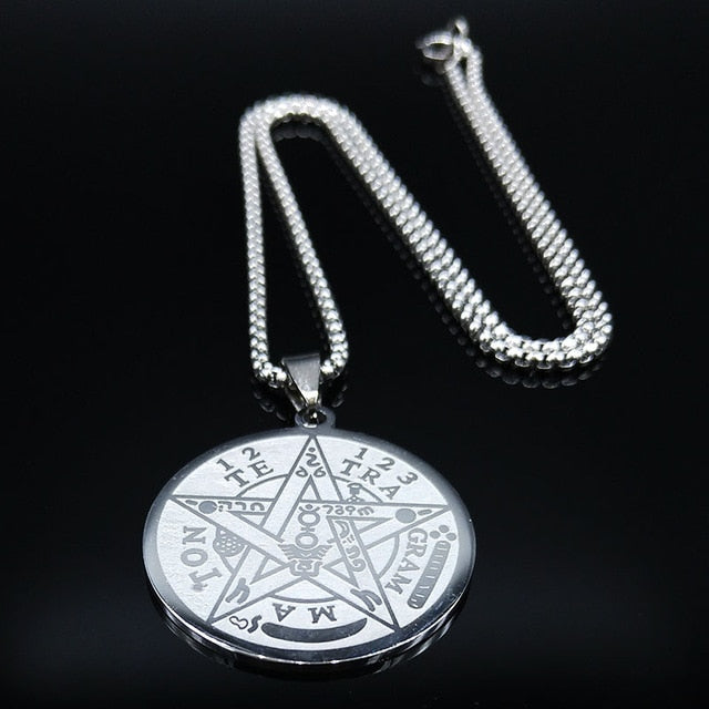 Pentagram Gold Pendants Necklace