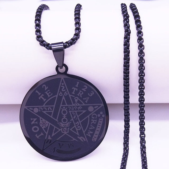 Pentagram Gold Pendants Necklace