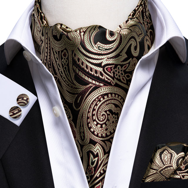 French Scarves with Cufflinks Set