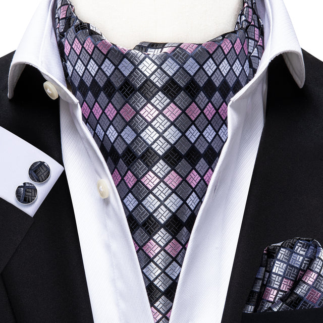 French Scarves with Cufflinks Set