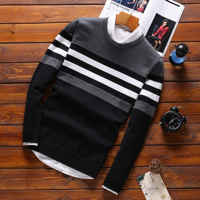Round Collar Wool Clothing Casual l Men's Pullovers