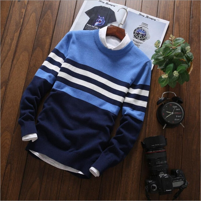 Round Collar Wool Clothing Casual l Men's Pullovers