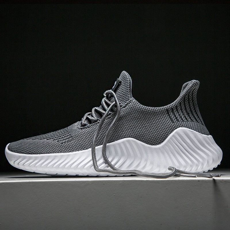 Mesh Men Shoes Breathable White Sneakers Lace-up Lightweight Shoes