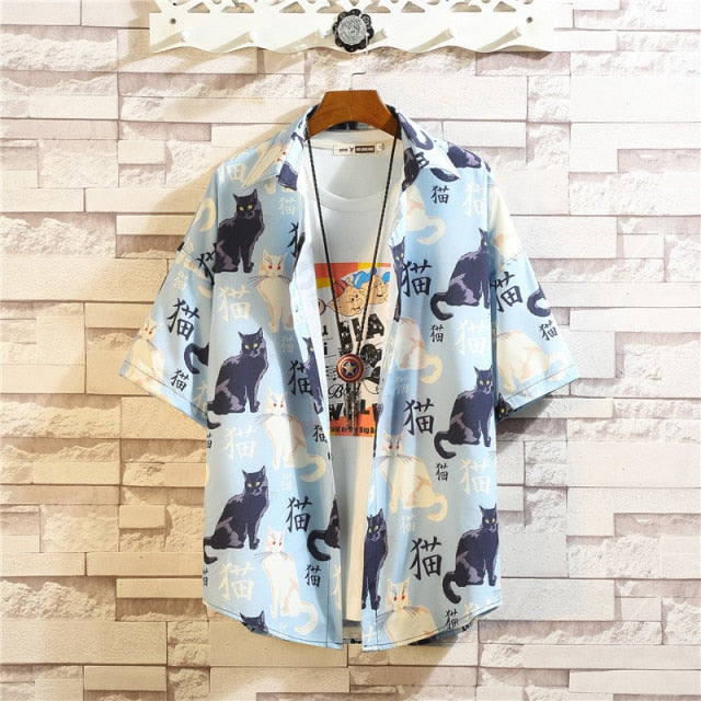 Men's Beach Fashion Short Sleeve Floral Casual Shirt