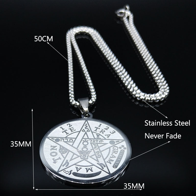 Pentagram Gold Pendants Necklace