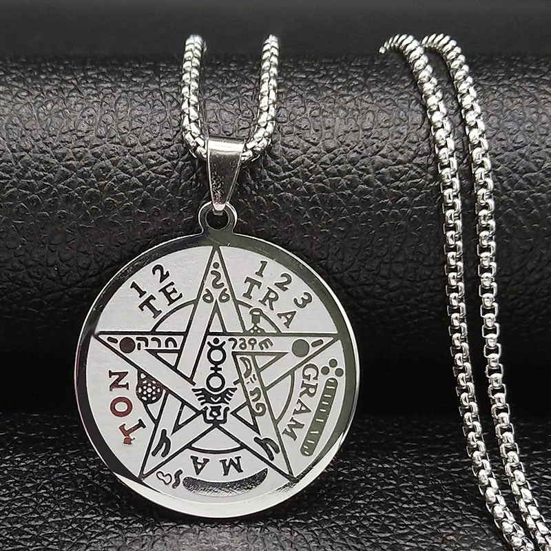 Pentagram Gold Pendants Necklace