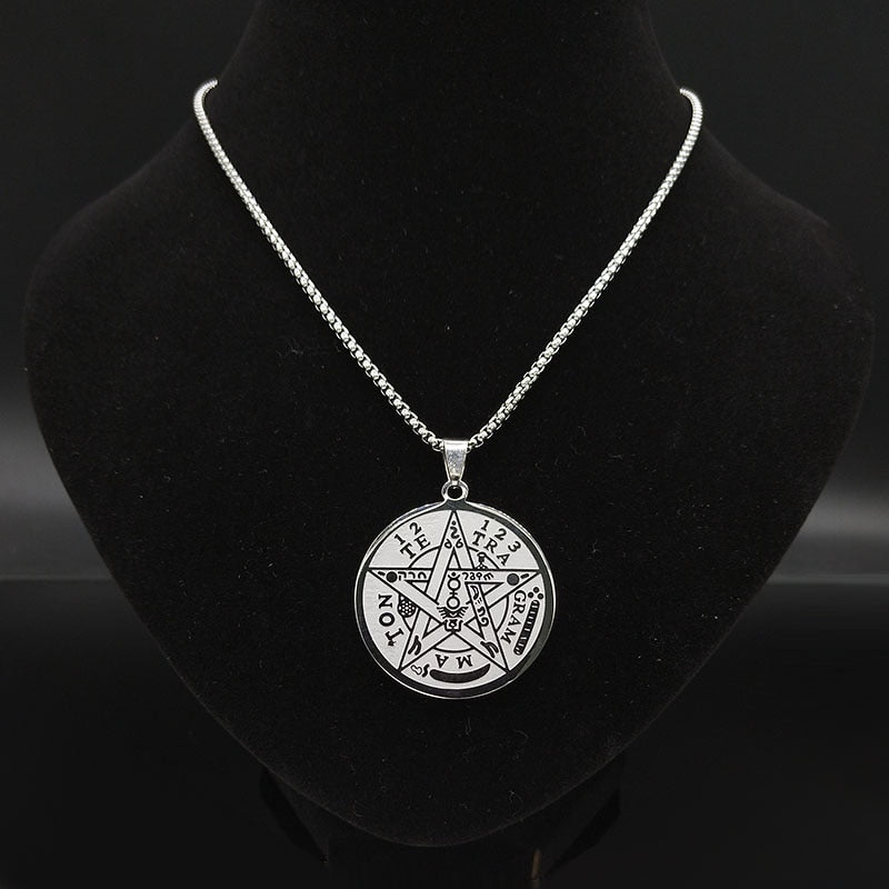 Pentagram Gold Pendants Necklace