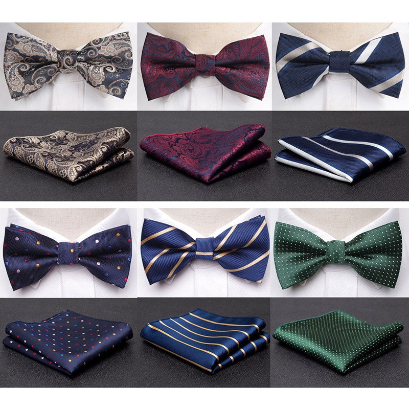 Men Bowtie Cravat Set