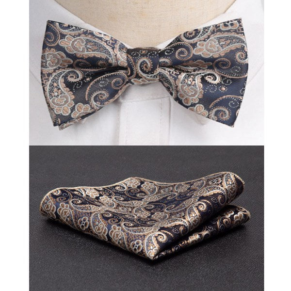 Men Bowtie Cravat Set