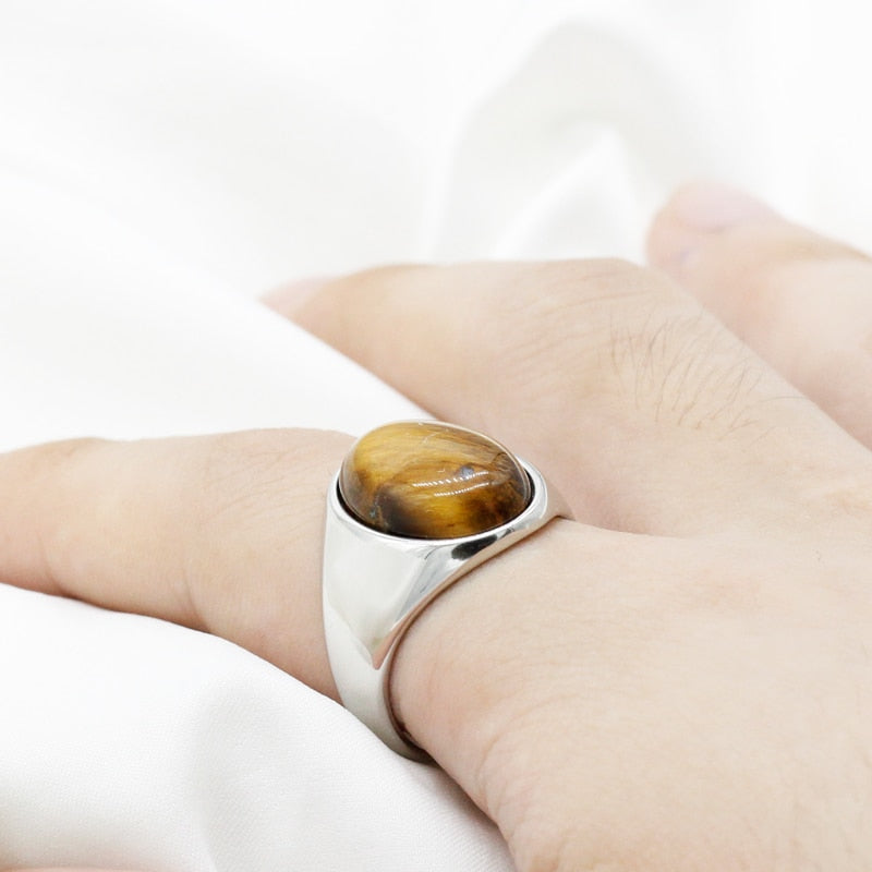 Tiger Eyes Stone Ring