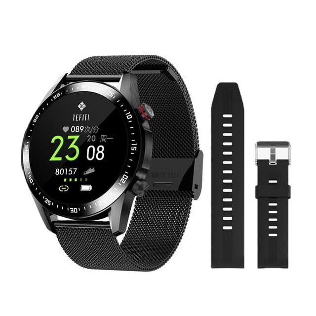 Men Bluetooth Call Custom Dial Full Touch Screen Waterproof Smartwatch