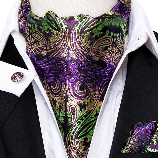 French Scarves with Cufflinks Set