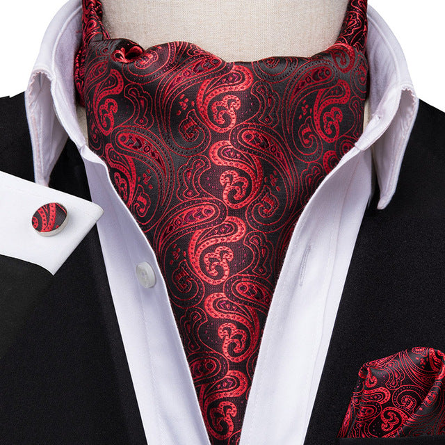 French Scarves with Cufflinks Set