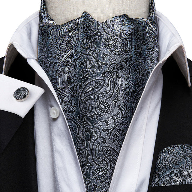 French Scarves with Cufflinks Set