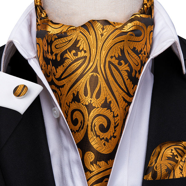 French Scarves with Cufflinks Set