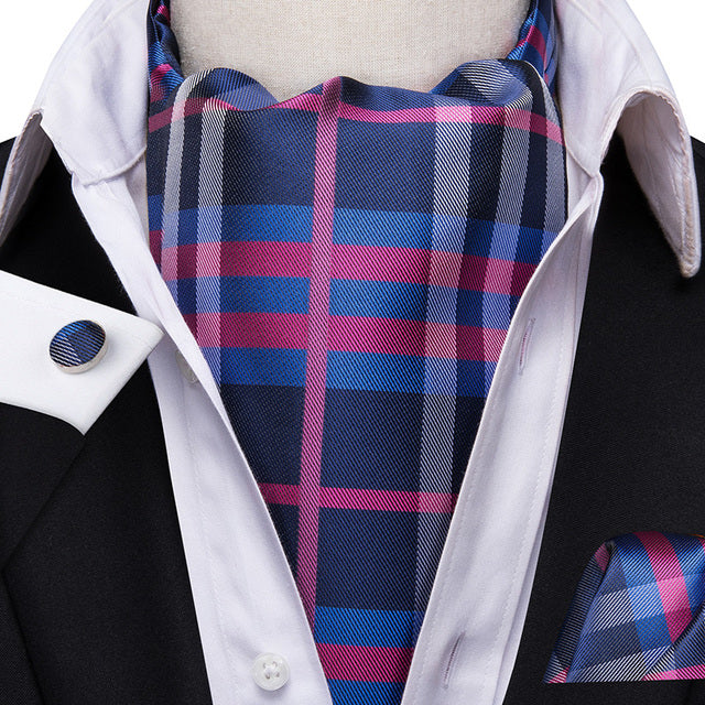 French Scarves with Cufflinks Set