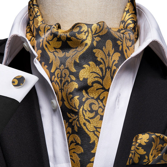 French Scarves with Cufflinks Set