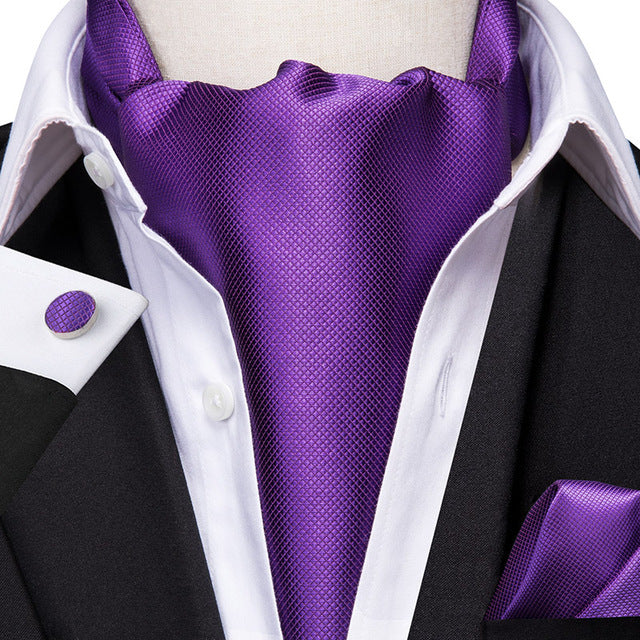 French Scarves with Cufflinks Set