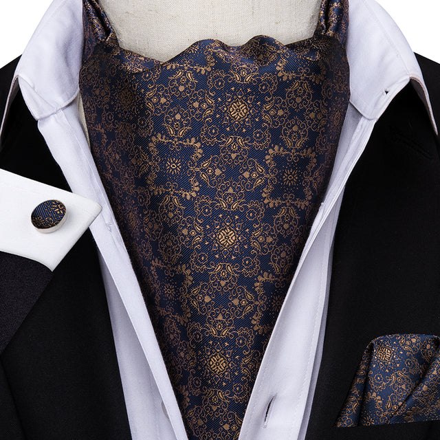 French Scarves with Cufflinks Set