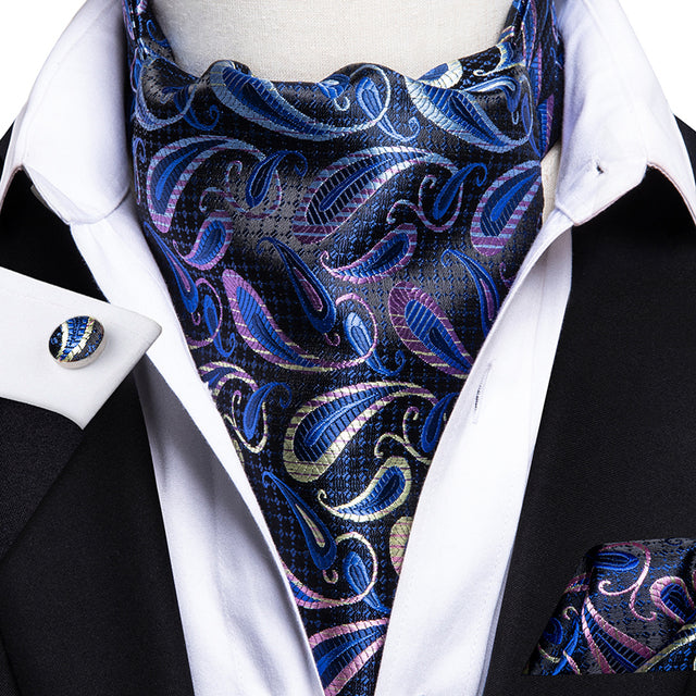 French Scarves with Cufflinks Set