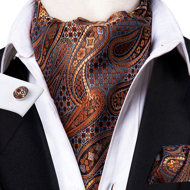 French Scarves with Cufflinks Set