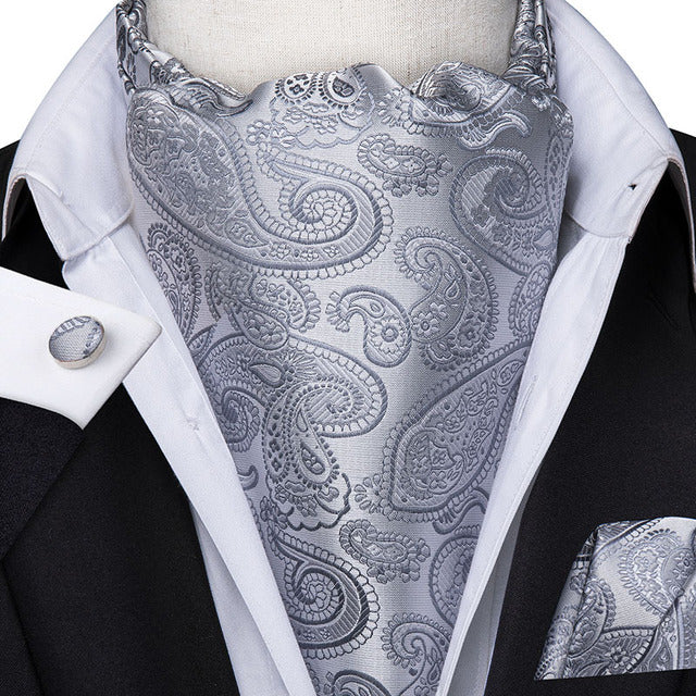 French Scarves with Cufflinks Set