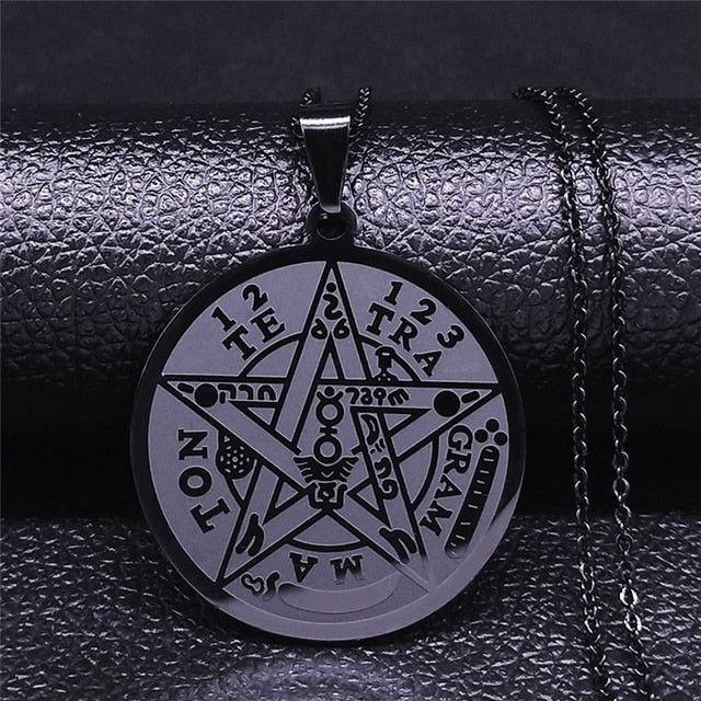 Pentagram Gold Pendants Necklace