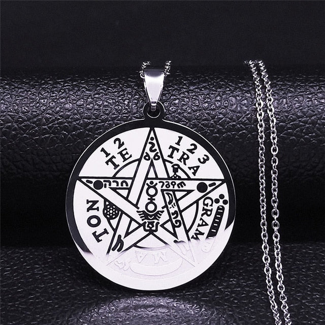 Pentagram Gold Pendants Necklace