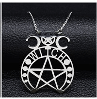 Pentagram Gold Pendants Necklace