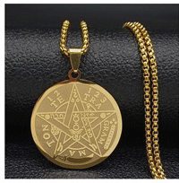Pentagram Gold Pendants Necklace